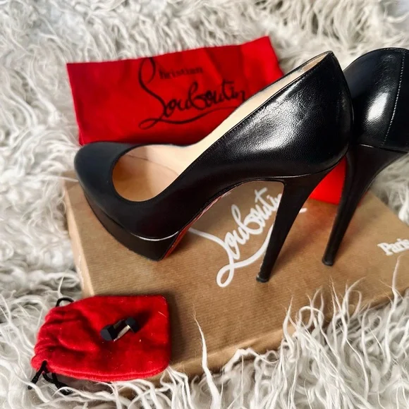 Christian Louboutin Black Patent Leather Heels - Picture 5 of 5